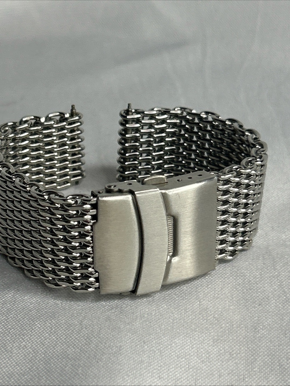 Stainless Steel Mesh watch band Bracelet - Silver 20mm - Picture 3 of 13